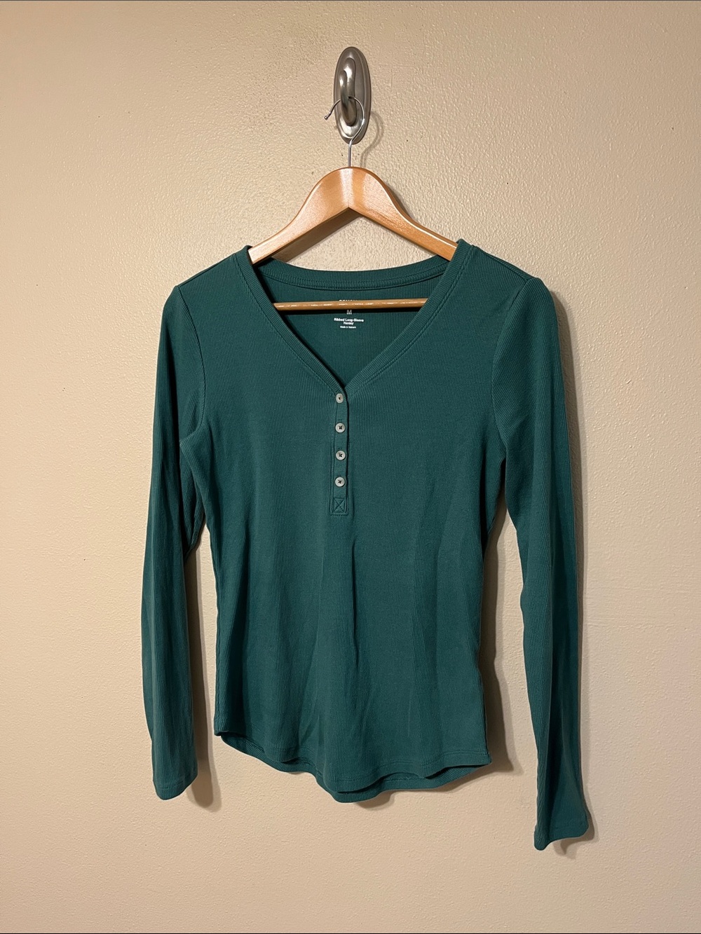 Sonoma Ribbed Long Sleeve Henley
